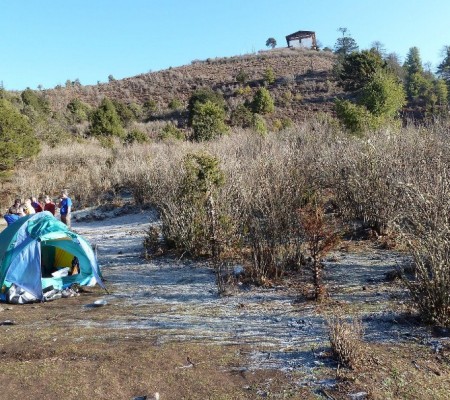 Camp in a Yak Pasture below the Jele Dzong